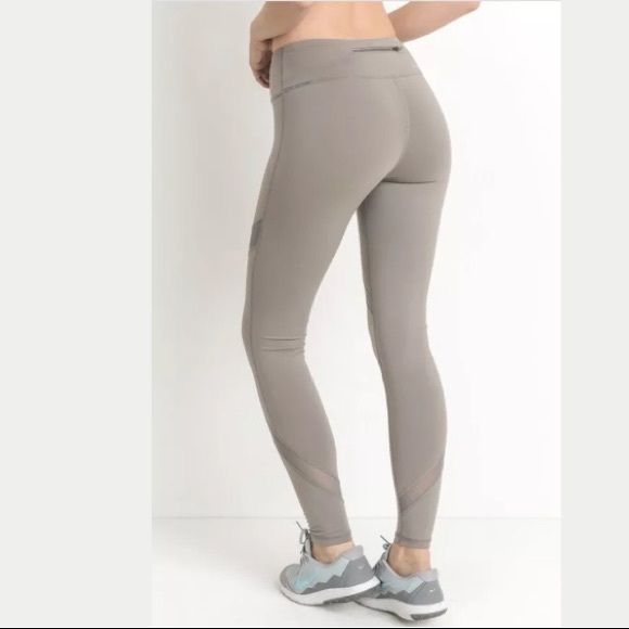 Mocha Workout Athletic Mesh High Waist Leggings - Picture 4 of 5